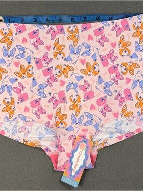 Cheek Boss pink with corgi dog print woman’s size small